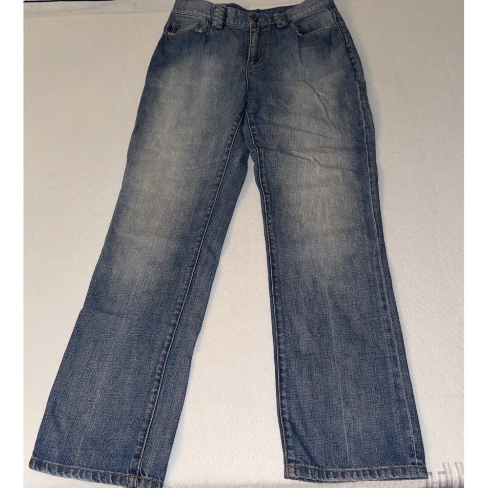 Lauren Ralph Lauren Jeans With Braided Straps At Waist/size 8petite